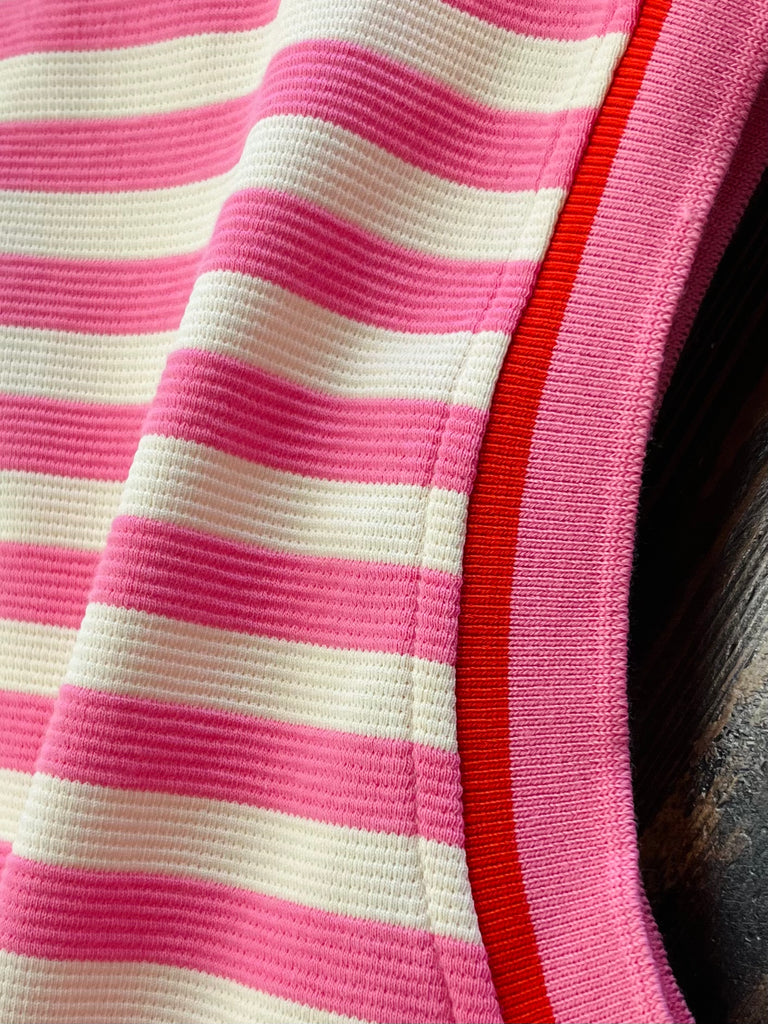 Linda Pink Stripe Skort Set
