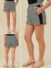 Kalexes Black/White Striped Shorts