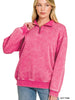 Jessa So-Soft 1/4 Zip Pullover - Hot Pink
