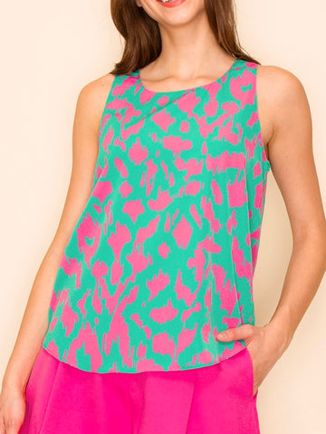 Jillian Square Neck Ruffle Tank