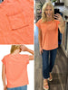 Remi Pocket Tee - Coral
