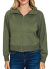 Belle Scuba Zip Jacket - Olive