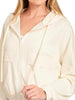 Jenna Zip Up Hoodie - Cream
