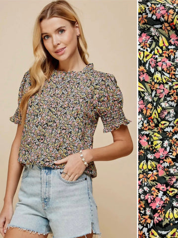 Cynthia Floral Off the Shoulder Top