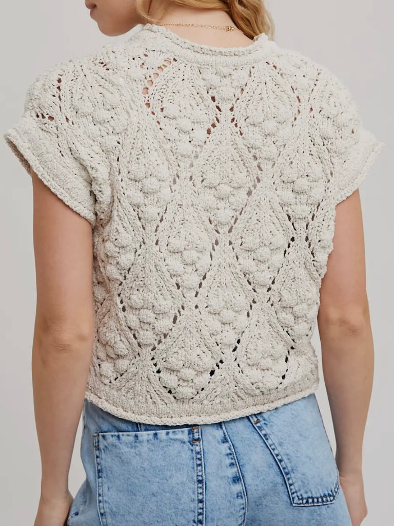 Rachel Short Sleeve Knit Sweater