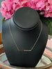 Modern Minimalist Bar Necklace - Gold