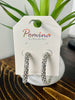 Estelle Rhinestone Hoops - Silver