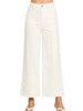Whitney Wide Leg Pintuck White Denim