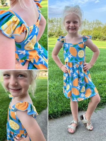 Kayla Floral Tank - Creamsicle