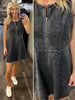 Abby Acid-Wash Charcoal Dress