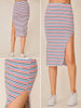 Dani Striped Skirt Red White Blue