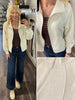 Belle Scuba Zip Jacket - Cream