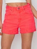 Bright Coral Cuffed Shorts