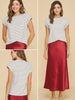 Kate Striped Tee - Ivory/Black