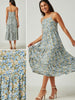 Malika Tiered Blue Floral Dress