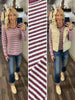 Courtney Striped Sweater - Magenta