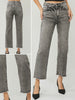 Jena High-Rise Frayed Denim - Acid Black