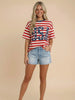 Shelly USA Red/White Striped T-Shirt
