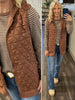 Rachel Long Quilted Vest - Copper