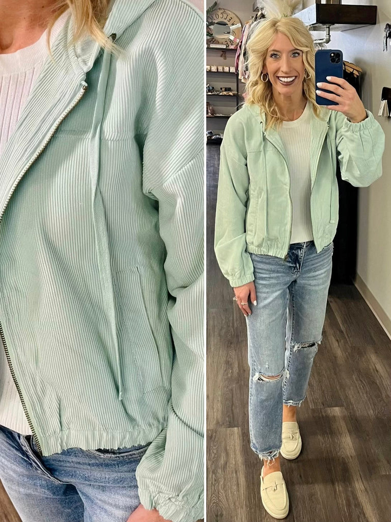 Riley Light Corduroy Jacket - Mint