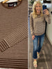 Torrin Striped So-Soft Sweater - Mocha/Latte