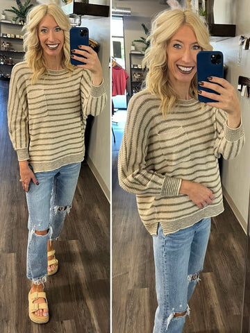 Leanna Brown Striped Henley