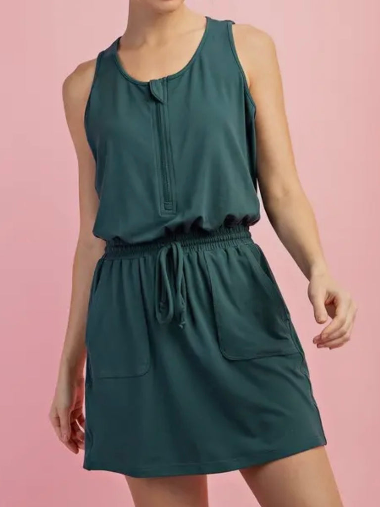 Maddie Essential Dress - Evergreen