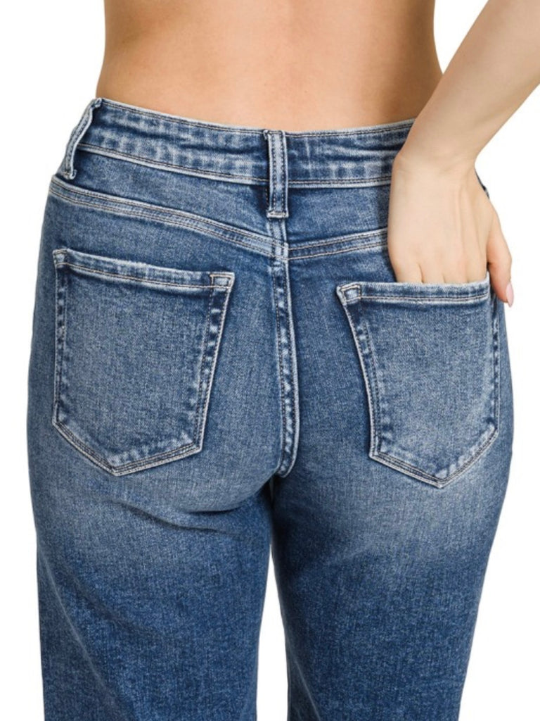 Jenae Straight Cuffed Denim