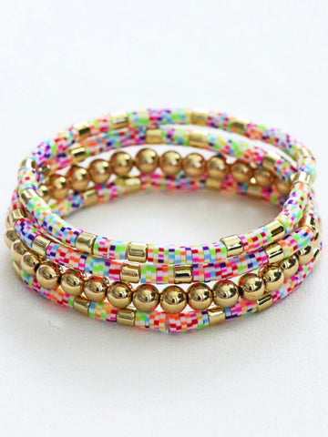 Lynne Beaded Hoops - Multi