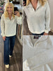 Maria Two Toned Sweater - Gray