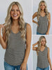 Kori V-Neck Tank - Navy/Oatmeal