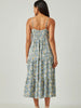 Malika Tiered Blue Floral Dress
