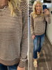 Torrin Striped So-Soft Sweater - Mocha/Latte
