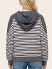 Leeann Striped Hoodie - Grey/Ivory