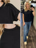 Hallie Ribbed TShirt - Black