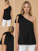 Amaya Black One Shoulder Blouse