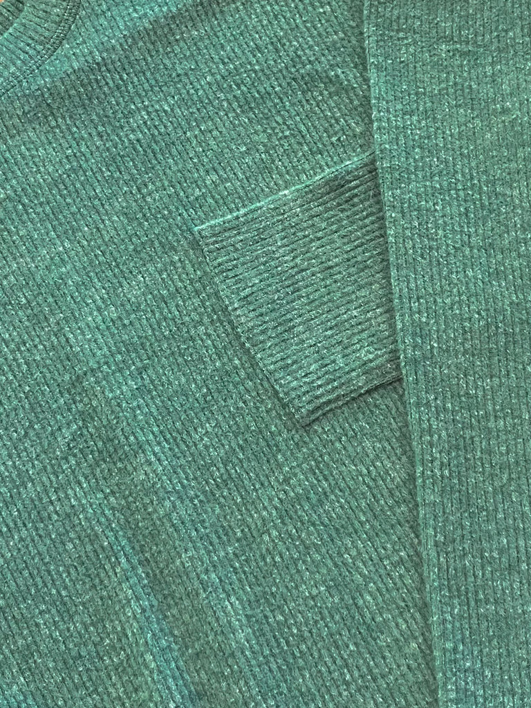 Rachel Brushed Rib Pocket Long Sleeve - Evergreen