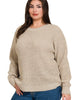 Terri Waffle Knit Sweater - Latte