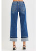 Morgan Mid-Rise Straight Denim with Release Cuff