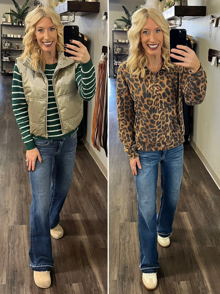 Morgan Mid-Rise Straight Denim with Release Cuff