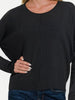 Tillie Center Seam Sweater - Black
