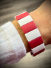 Gameday Stretch Bracelet - Red/White