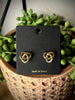 Tessa Knotted Stud Earring - Gold