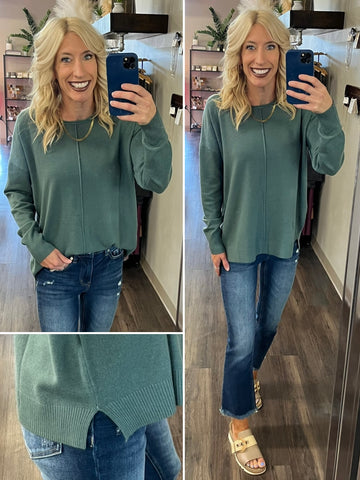 Mia Cropped Pocket Tee - Cream