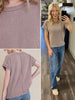 Hallie Ribbed TShirt - Mocha