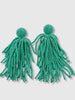 Teal Tassel Earrings