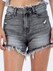 Gabbi Frayed Charcoal Shorts