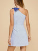 Bre One Shoulder Striped Bow Dress