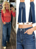 Jill High Rise Wide-Leg Pintuck Denim