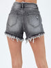 Gabbi Frayed Charcoal Shorts